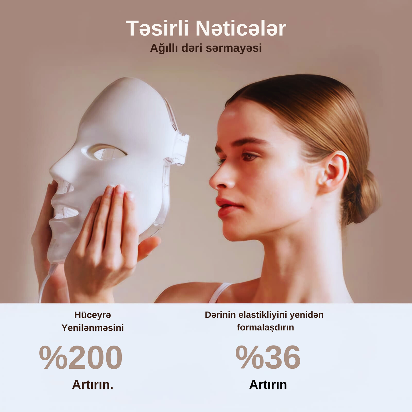 7 Rəng LED Üz Terapiyası - Gənclik və Dəri Baxımı (Simsiz)