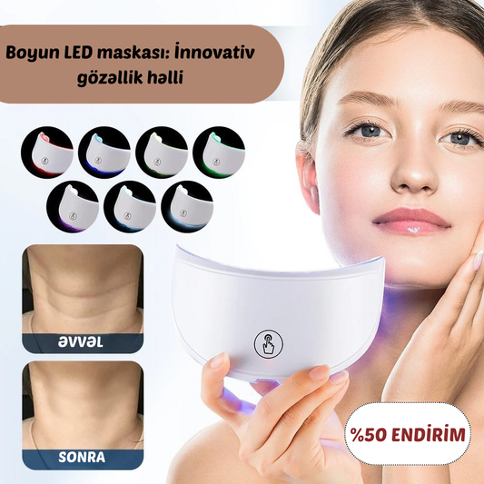 7 Rəngli Boyun LED Terapiyası - Boyun Bölgəsində Gənclik və Canlılıq! (Simsiz)